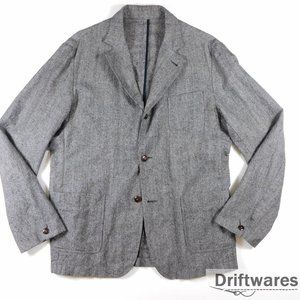 EAST HARBOUR SURPLUS Mens 42 Euro 52 Gray Unstructured Wool Sport Coat Italy